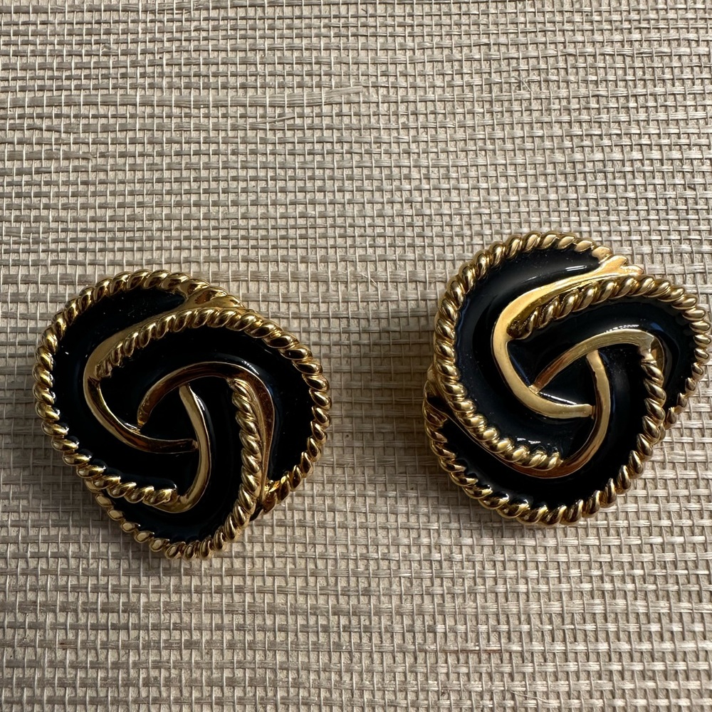 St. John Vintage Navy Earrings